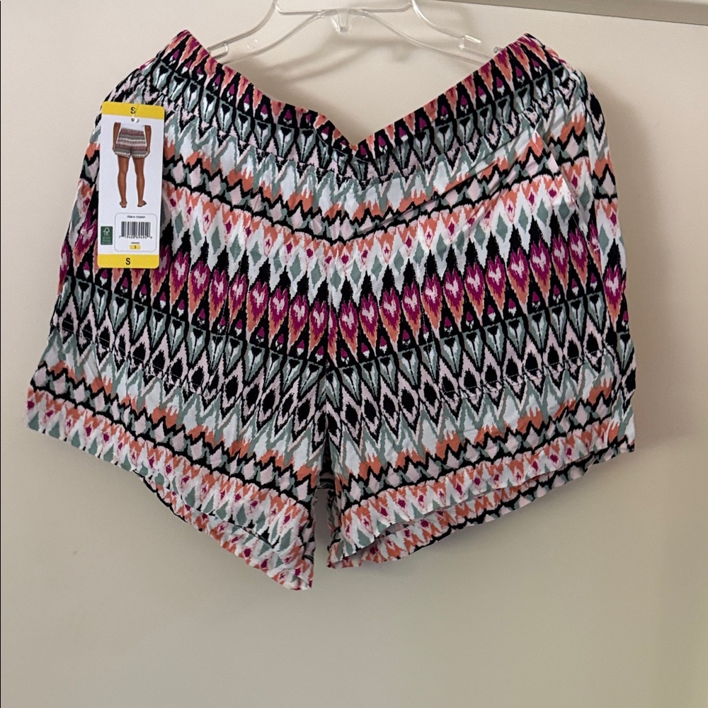 Wildfox Multicolor Geometric Athletic Shorts